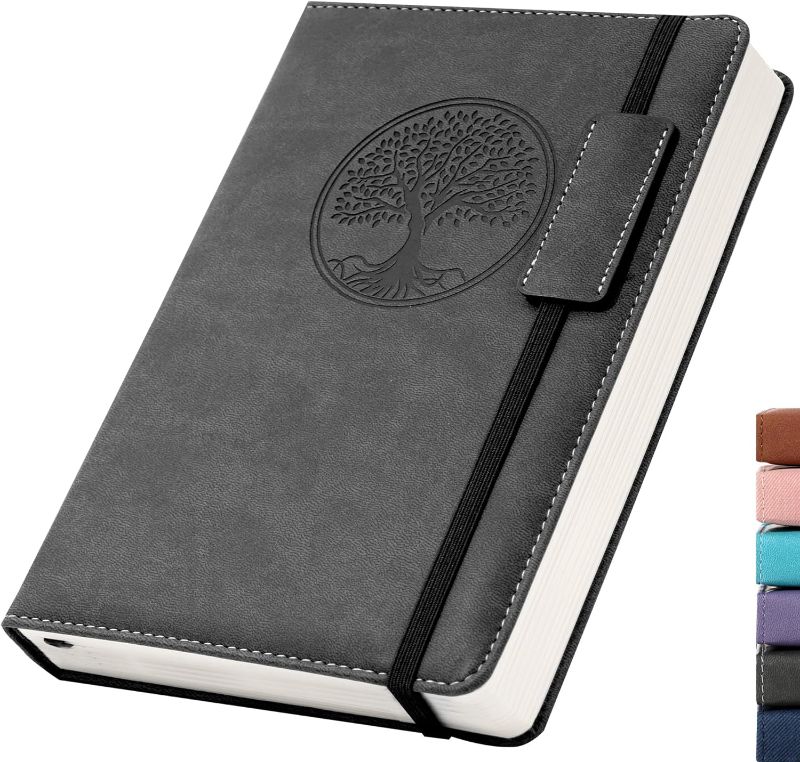 Photo 1 of eather Lined Journal Notebooks for Work Tree of Life Journals for Writing, College Ruled Notebook