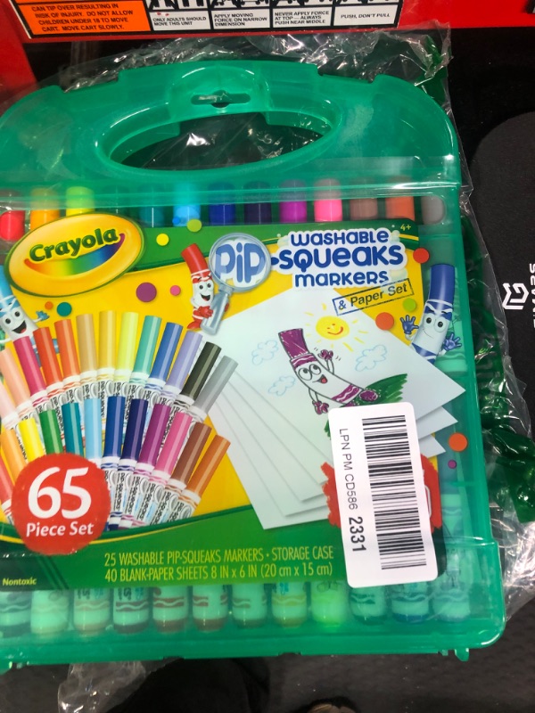 Photo 2 of Crayola Pip Squeaks Marker Set (65ct), Washable Markers for Kids, Kids Art Supplies, Holiday Gift for Kids, Mini Markers, Stocking Stuffer, 4+ Marker/Paper Set Marker/Paper Set