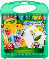 Photo 1 of Crayola Pip Squeaks Marker Set (65ct), Washable Markers for Kids, Kids Art Supplies, Holiday Gift for Kids, Mini Markers, Stocking Stuffer, 4+ Marker/Paper Set Marker/Paper Set