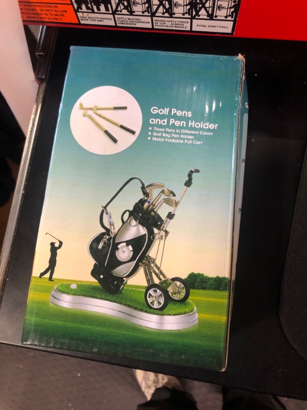 Photo 3 of Jishi Golf Pen Holder for Desk, Golf Gifts for Men, Unique Novelty Cool Office Decor Gadgets, Mini Pen Cup Holder Organizer for Golfer for Boss Coworkers Dad Birthday Fun Stocking Stuffers Golf Bag w/Cart