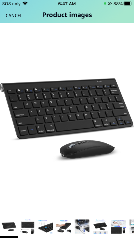 Photo 1 of cimetech Bluetooth Keyboard and Mouse, [Type-C Rechargeable Mouse][Silent Scissor Switch Key] Wireless Computer Keyboard and Mouse, Ultra Slim Design for PC, Laptop, Mac, MacBook, Windows - Blac