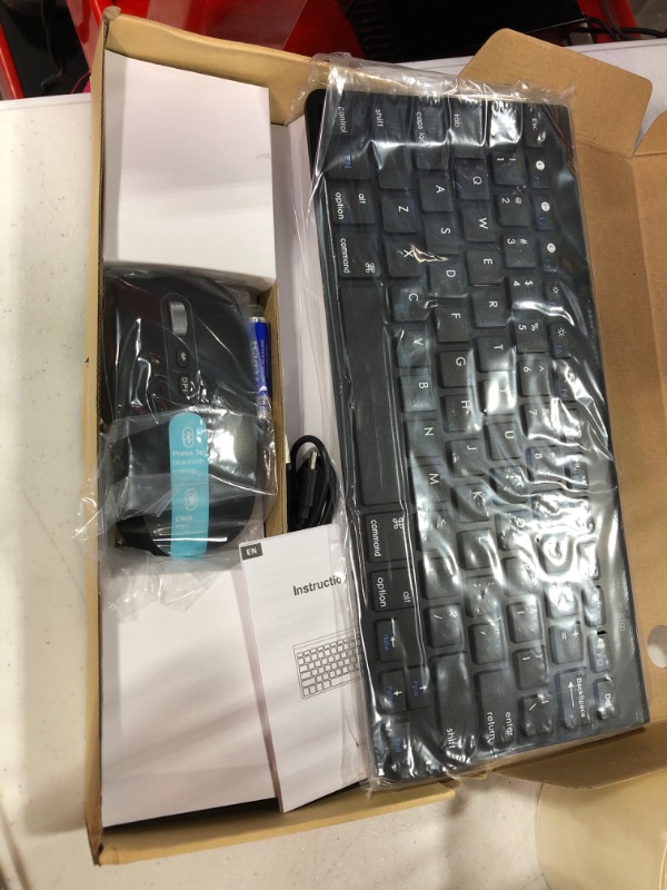 Photo 1 of cimetech Bluetooth Keyboard and Mouse, [Type-C Rechargeable Mouse][Silent Scissor Switch Key] Wireless Computer Keyboard and Mouse, Ultra Slim Design for PC, Laptop, Mac, MacBook, Windows - Blac