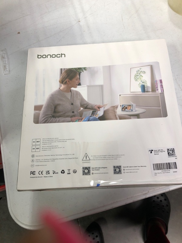 Photo 2 of bonoch Baby Monitor with 2 Cameras, 7" 720P HD Split Screen Video Baby Monitor No WiFi, Baby Monitor with Camera and Audio, 6000mAh, 1000ft Range, Sound Detect, Remote PTZ, VOX Mode, Auto Night Vision 7" Screen with 2 Camera ** Damaged **