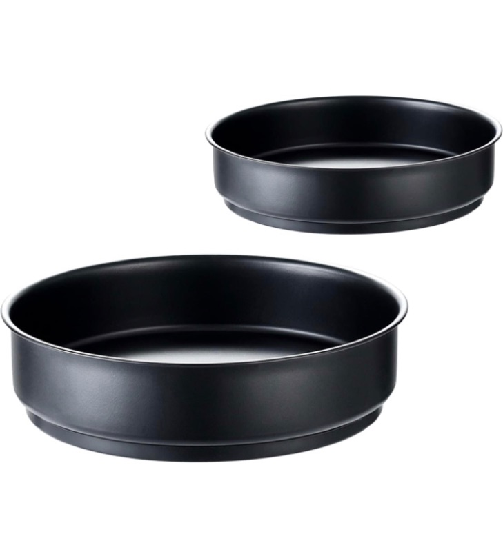 Photo 1 of 2 Pack Lazy Susan Organizers, Stainless Metal Sturdy Spice Rack with Turntable, Rotate Lazy Susan Seasoning Rack for Kitchen Pantry Cabinet Fridge Table Bathroom ?10&8 Inch? Black