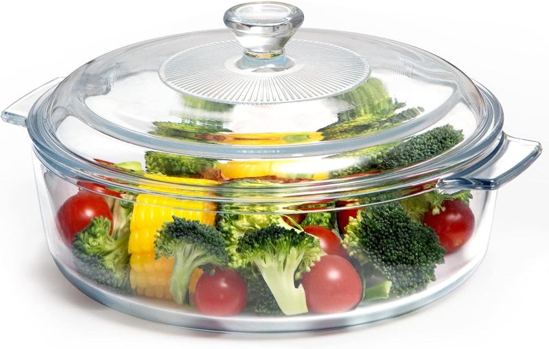 Photo 1 of 
NUTRIUPS Small Glass Casserole Dish with Lid Oven Safe Covered Round Casserole Dish 8" Glass Microwavable Bowl With Glass Lid Casserole Cookware...
Size:8in-Round
