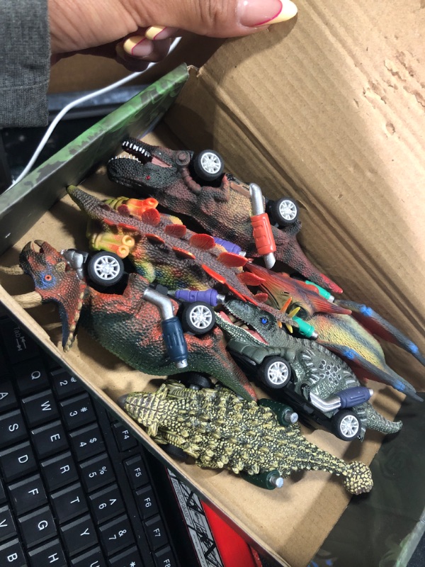 Photo 1 of DINOBROS Dinosaur Toy Pull Back Cars, 6 Pack Dino Toys for 3 Year Old Boys and Toddlers, Boy Toys Age 3,4,5 and Up, Pull Back Toy Cars, Dinosaur Games with T-Rex