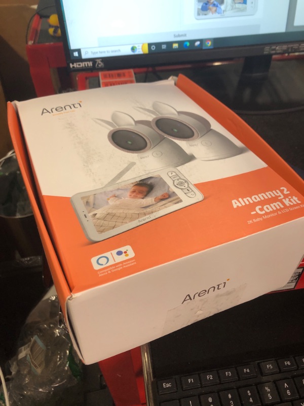 Photo 2 of ARENTI Video Baby Monitor, Audio Monitor with Two 2K Ultra HD WiFi Cameras,5" Color Display,Night Vision,Cry Detection,Motion Detection,Auto Traking,Temp & Humidity Sensor,Two Way Talk,App Control