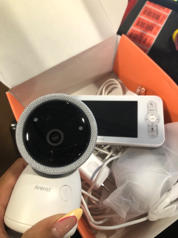 Photo 3 of ARENTI Video Baby Monitor, Audio Monitor with Two 2K Ultra HD WiFi Cameras,5" Color Display,Night Vision,Cry Detection,Motion Detection,Auto Traking,Temp & Humidity Sensor,Two Way Talk,App Control