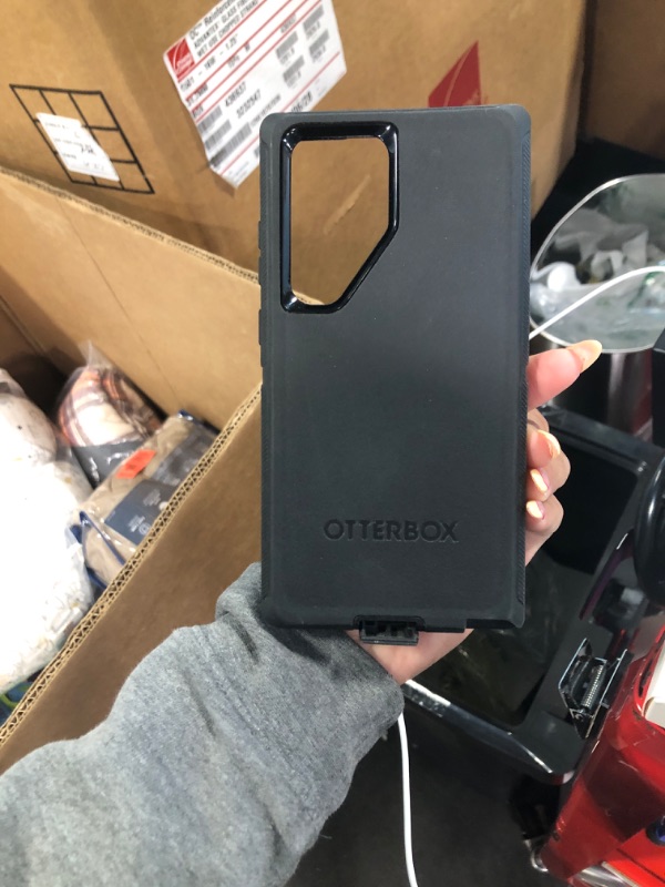 Photo 3 of OtterBox Galaxy S23 Ultra Defender Series Case - BLACK, rugged & durable, with port protection, includes holster clip kickstand Defender Series Black