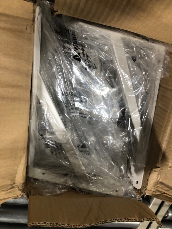 Photo 1 of 16 Pack L12" x H 8" White Heavy Duty Shelf Brackets with Screws Metal Shelf Brackets Shelf Support Angle Brackets for Shelves L Brackets Heavy Duty Floating Shelf Brackets