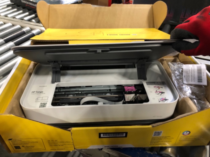 Photo 4 of HP Tango Smart Wireless Printer – Mobile Remote Print, Scan, Copy, HP Instant Ink, Works with Alexa(2RY54A),White ****USED WANT TURN ON CAN BE USED FOR PARTS**** 