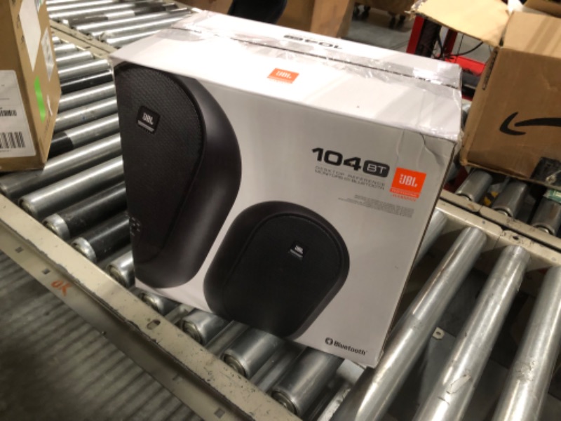 Photo 1 of JBL Professional 1 Series 104-BT Compact Desktop Reference Monitors with Bluetooth, Black, Sold as Pair 4.5-inch Speaker Pair