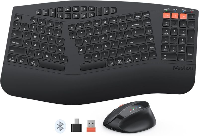 Photo 1 of meetion ergonomic ,ac/computer/laptop keyboard with mouser
