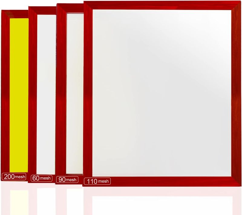Photo 1 of ALSIX 20 × 24" Aluminum Frame Dry Sift Screen Set of 4, 60 90 110 200 Mesh Screen Printing Frames, 250 165 150 75 Micron Pollen Sifter 20 × 24 Inch
