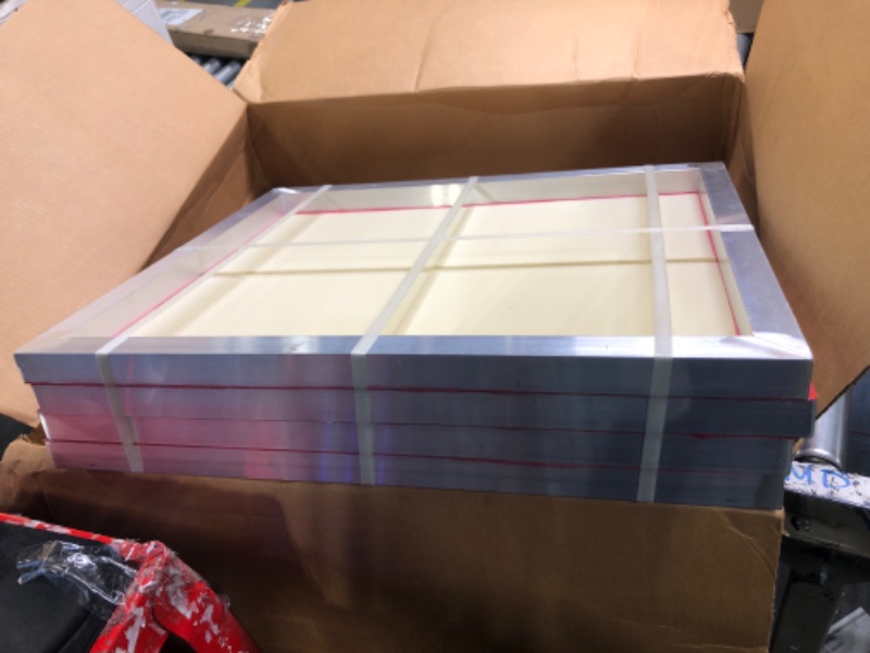 Photo 1 of ALSIX 20 × 24" Aluminum Frame Dry Sift Screen Set of 4, 60 90 110 200 Mesh Screen Printing Frames, 250 165 150 75 Micron Pollen Sifter 20 × 24 Inch