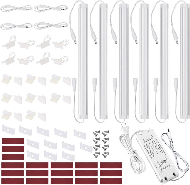 Photo 1 of Litever Under Cabinet LED Lighting Kit Dimmable by AC Wall Dimmer. Plug in or Hardwired LED Driver. Super Bright Linkable Light Bar for Kitchen Cabinet Counter Shelf. 35W 2000 Lumen. Daylight 5000K
