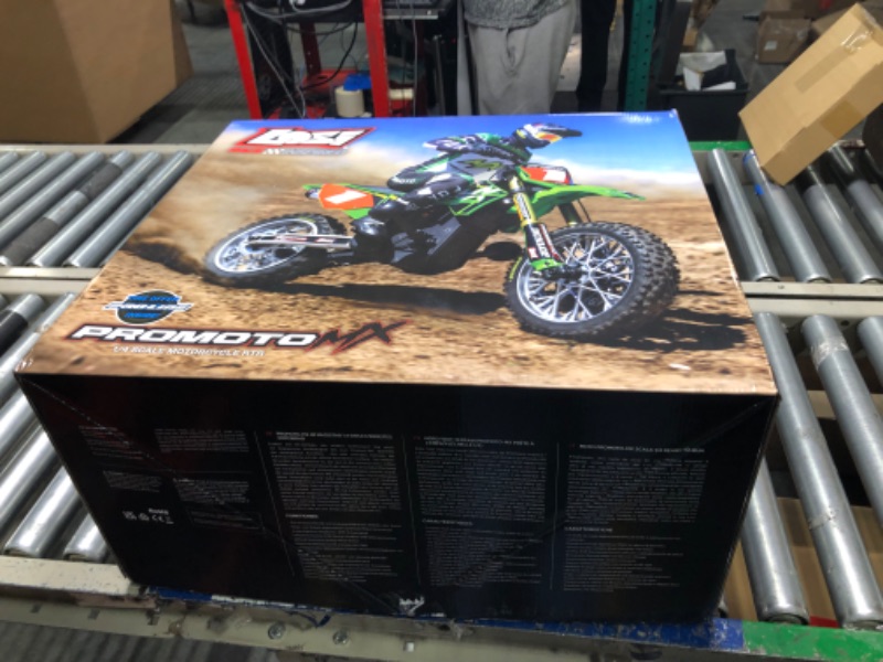 Photo 2 of Losi RC Motorcycle Promoto-MX 1/4 Motorcycle Ready-to-Run Combo Includes Battery and Charger Pro Circuit LOS06002 Green