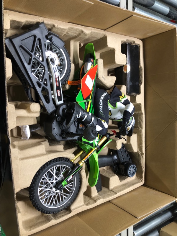 Photo 4 of Losi RC Motorcycle Promoto-MX 1/4 Motorcycle Ready-to-Run Combo Includes Battery and Charger Pro Circuit LOS06002 Green