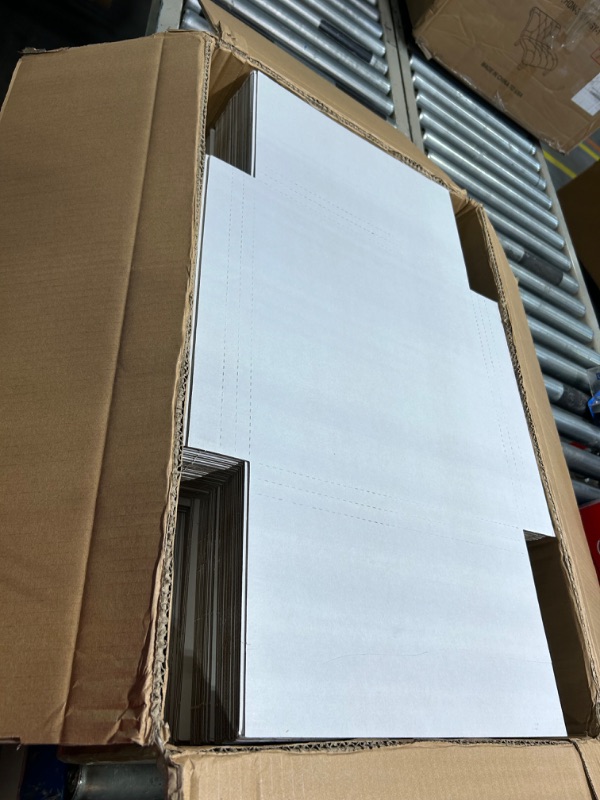 Photo 3 of 100 Pack Vinyl Record Mailers 12.5" x 12.5" x 1" White Vinyl Record Shipping Boxes Cardboard Lp Mailing Box Adjustable Height Album Mailer Boxes with Fragile Stickers for Small Business Package