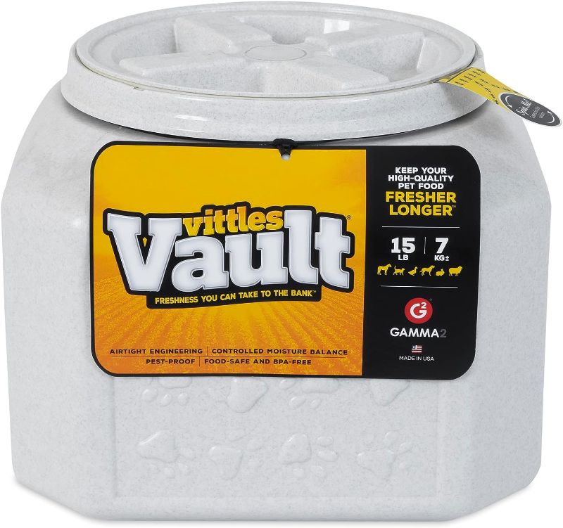 Photo 1 of 
Gamma2 Vittles Vault Dog Food Storage Container, Up To 15 Pounds Dry Pet Food Storage, Made in USA