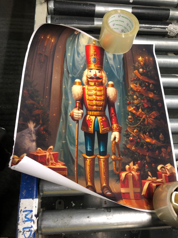 Photo 3 of Christmas Nutcracker Poster Art Print, Holiday Decorations and Cheer, Joyful Christmas Wall Art, Winter Holidays Whimsical Gift Print Decor (Christmas Nutcracker, 16x20 inches (Unframed)) 16x20 inches (Unframed) Christmas Nutcracker