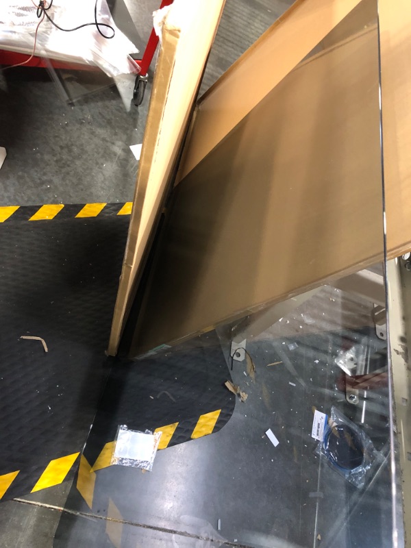 Photo 1 of Lorell Tempered Glass Chairmat, 60", Clear
