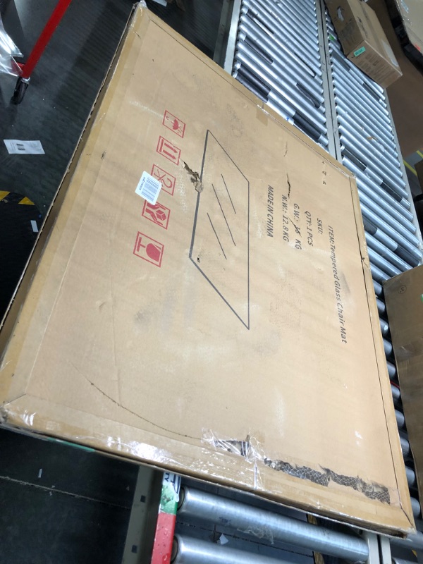 Photo 1 of Lorell Tempered Glass Chairmat, 60", Clear

