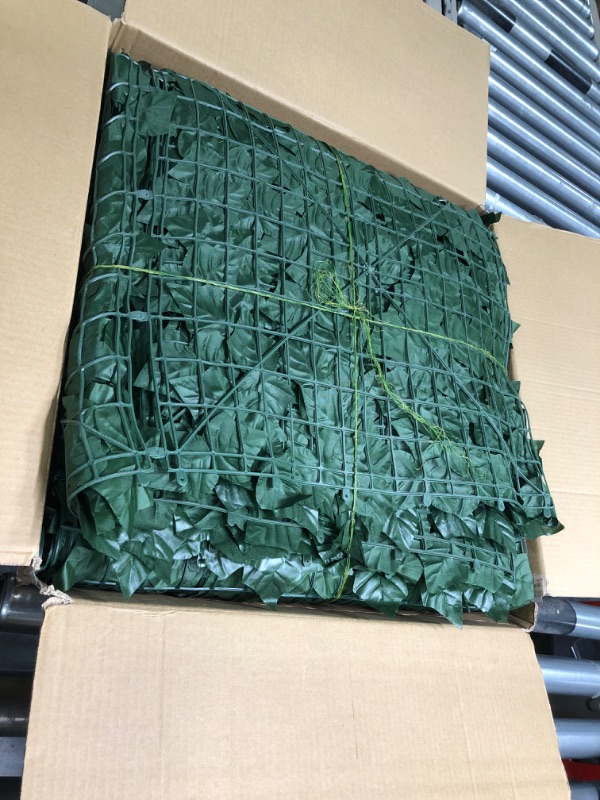 Photo 1 of Bybeton Artificial Ivy Privacy Fence Screen - 80" X 120" UV-Anti Fake Leaves Vines - Patio Balcony Privacy, Garden, Backyard Greenery Wall Decor 80*120 IN Green