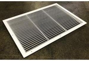 Photo 1 of 10 HART & COOLEY S90H-30 X 20 WHT 20" X 30" White Steel Lay-in Stationary BAR Horizontal Return Grille