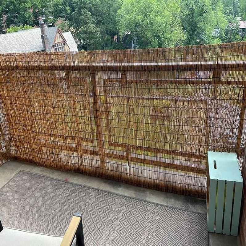 Photo 1 of 1.6ft 3ft 4ft 6ft Natural Reed Screen Bamboo Privacy Fencing for Garden DIY Screening Cover Reed Fence Rolls Small Patio Balconies Decorative (Color : Natural, Size : 6'H x23'L)