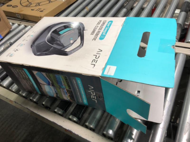 Photo 2 of ***USED//DESIGNED FOR FLAT POOLS ONLY*** 
(2023 Upgrade) AIPER Seagull SE Cordless Robotic Pool Cleaner, Pool Vacuum Lasts 90 Mins, LED Indicator, Self-Parking, Ideal for Above/In-Ground Flat Pools up to 40 Feet - Gray 