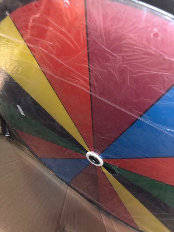Photo 1 of 24 Inch Dual Use Spinning Prize Wheel 14 Slots Color Tabletop and Floor Roulette Wheel of Fortune, Spin The Wheel with Dry Erase Marker and Eraser Win The Fortune Spinner Game for Carnival Trade Show 24 Inch Adjustable Heavy Duty Prize Wheel