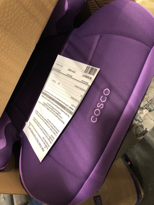 Photo 2 of Cosco Topside Booster Car Seat - Easy to Move, Lightweight Design (Grape), 1 Count (Pack of 1)