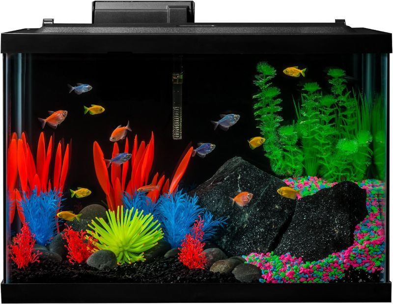 Photo 1 of ****MISSING PIECES**** 
GloFish 20 Gallon Aquarium Kit with LED Lights, Decor Heater and Filter