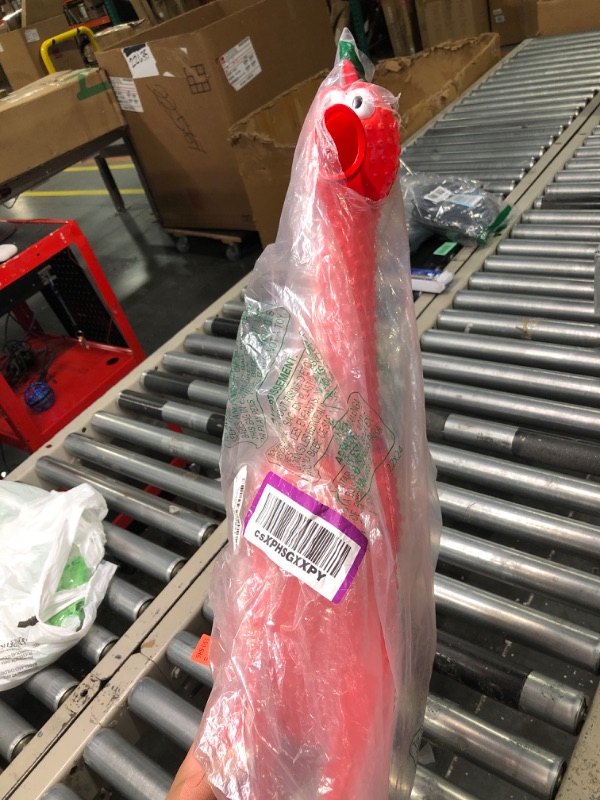 Photo 1 of Crazy Huge Rubber Chicken - 29 Inch Giant Screaming Noise Makers for Parties, Pranks, Practical Jokes - Squeaks Up to 45 Seconds - Squawking Novelty Gag Gift (Red, 1 Chicken)