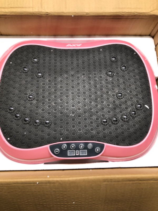 Photo 3 of AXV Vibration Plate Exercise Machine Whole Body Workout Power Vibrate Fitness Platform Vibrating Machine Exercise Board for Weight Loss Shaping Toning Wellness Home Gyms Workout BOAT-BLACK