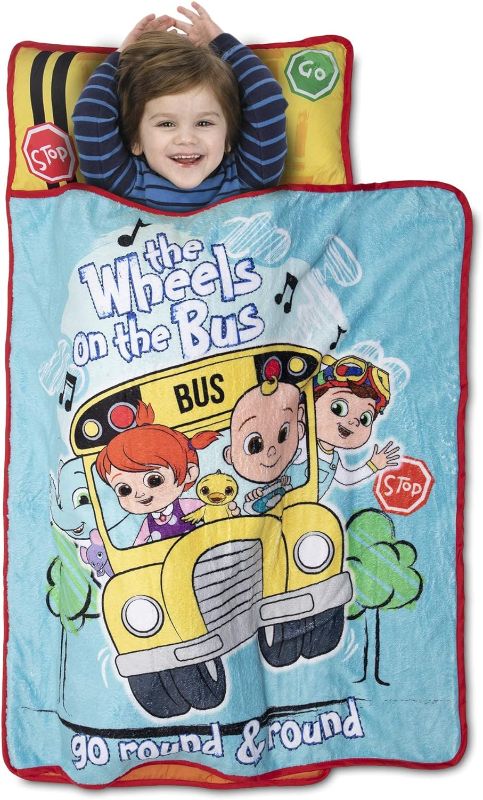 Photo 1 of CoComelon Kids Nap-Mat Set – Includes Pillow and Fleece Blanket – Great for Boys or Girls Napping During Daycare, Preschool, or Kindergarten - Fits Toddlers and Young Children
