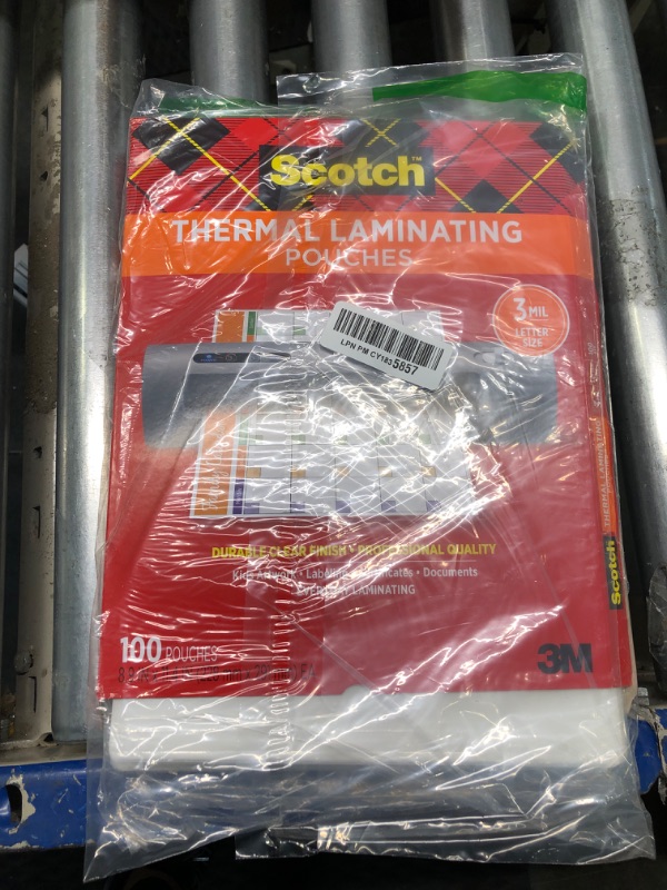 Photo 2 of Scotch 11-1/2 in. x 9 in. Letter Size Thermal Laminating Pouches (100 Per Pack)