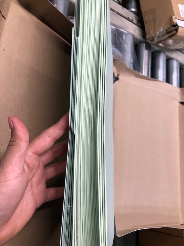 Photo 5 of Pendaflex Recycled Classification File Folders, 2 Dividers, 2" Embedded Fasteners, 2/5 Tab Cut, Legal Size, Light Green, Box of 10 (29076R) Light Green 2 Divider