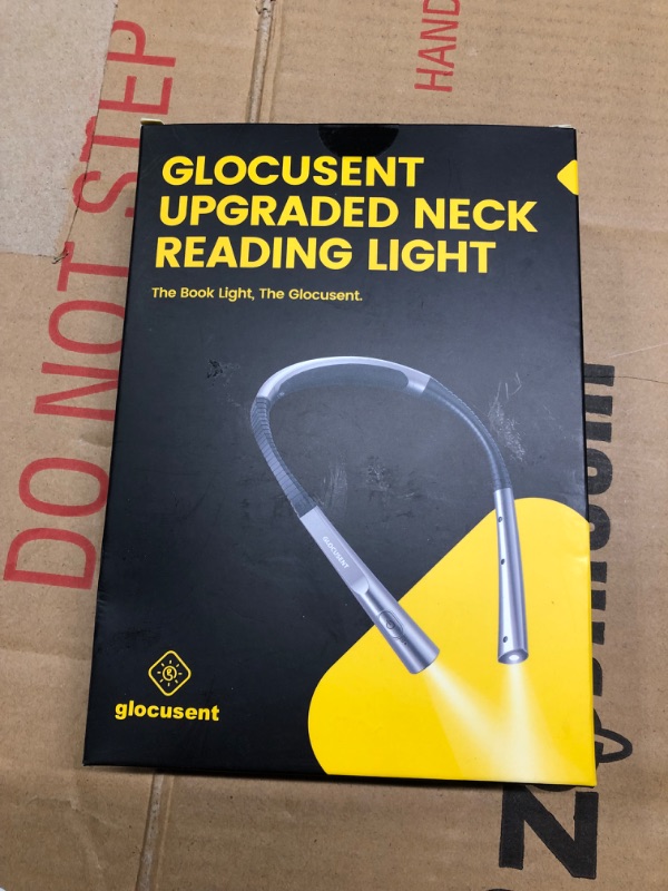 Photo 1 of Glocusent Upgraded LED Neck Reading Light, Book Light for Reading in Bed, 30-min Timer, 3 Colors & 3 Brightness Adjustable, Rechargeable & Long Lasting, Perfect for Reading, Knitting & Repairing