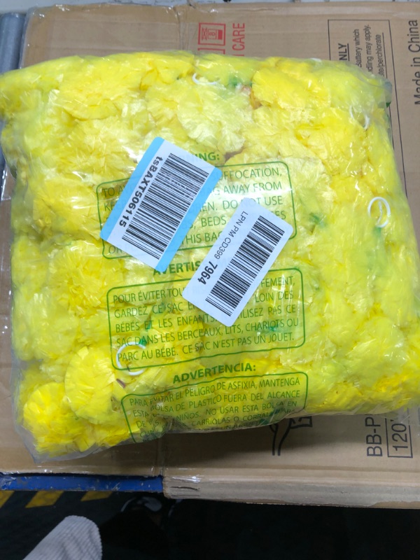 Photo 1 of 15 Pack Marigold Garland 5 Ft Long Strands Faux Marigold Flowers Faux Flower Garland Decorations Indian Wedding Decorations Flower Garland for Pooja, Wedding, Christmas, Events, Diwali (Yellow)