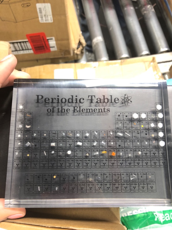 Photo 1 of Periodic Table with Real Elements Inside, Acrylic Periodic Table Display with 83 Real Elements Samples, Craft, Teaching Tool, Gift for Kid, Students, Teacher, Science Lovers, 6*4.5*0.8 inch 6.00" x 4.50"