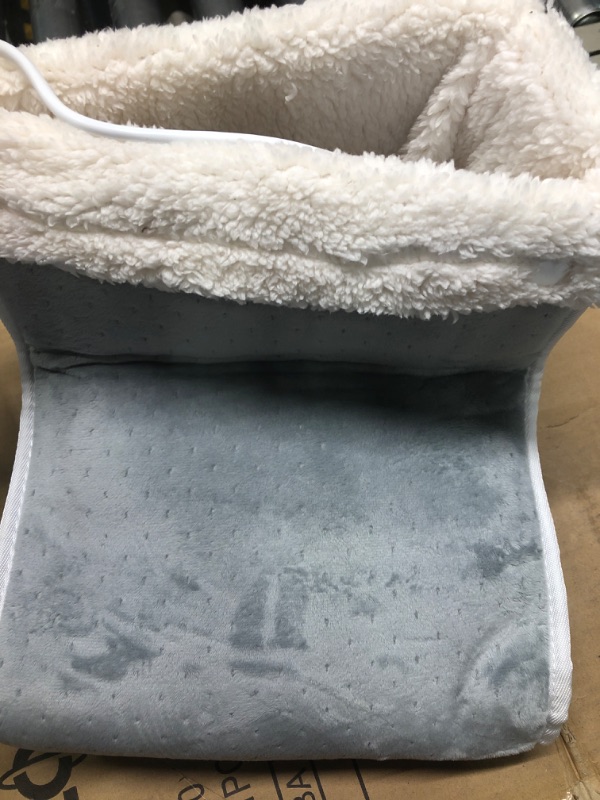 Photo 1 of Electric Foot Warmer, Rapid Heating Pad for Feet, 6-Level Heating Feet Warmers Washable, Heated Slippers Gift for Women Men, Heated Foot Warmers for Bed/Christmas/Office, Safety, Detachable 10.64''*10.64''*8.87''/grey