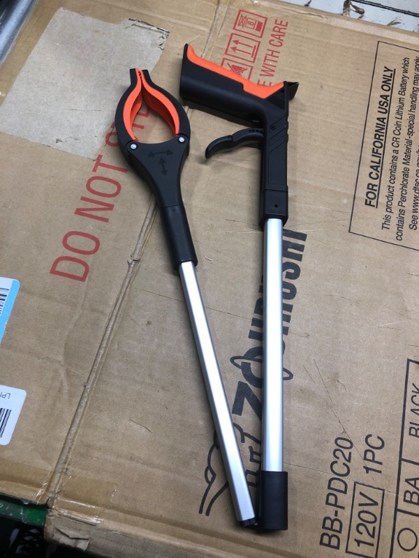 Photo 3 of 2022Newest Grabber Reacher Tool, 360° Rotating Head, Wide Jaw, 32" Foldable, Lightweight Trash Claw Grabbers for Elderly, Reaching Tool for Trash Pick Up Stick, Litter Picker, Arm Extension (Orange)/