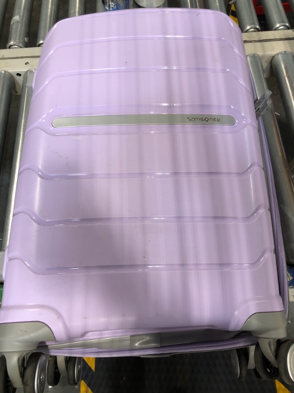 Photo 2 of Samsonite Freeform Hardside Expandable with Double Spinner Wheels, Checked-Medium 24-Inch, Lilac Checked-Medium 24-Inch Lilac