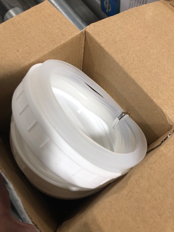 Photo 2 of [10 Pack] WIDE Mouth Mason Jar Lids for Ball, Kerr and More - White Plastic Storage Caps for Mason/Canning Jars - Leak-Proof