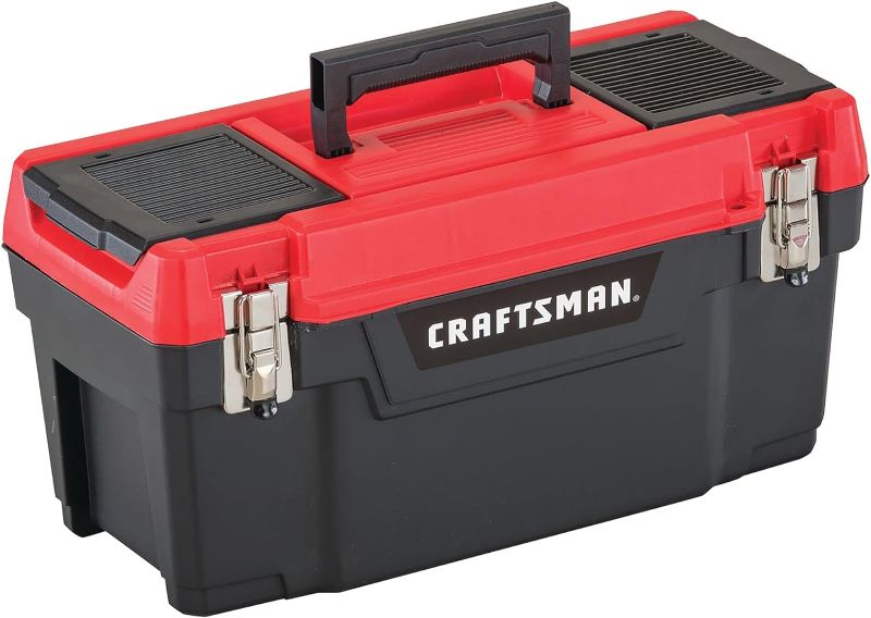 Photo 1 of ***MISSING PIECES***   CRAFTSMAN DIY 19.27-in Red Plastic Lockable Tool Box