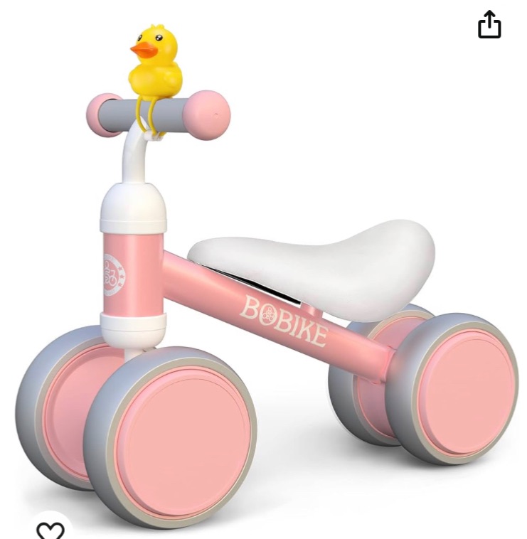 Photo 1 of Baby Balance Bike Toys for 18-36 Months Kids Toy Boy and Girls Gifts Toddler Best First Birthday Gift Children Walker No Pedal Infant 4 Wheels Bicycle