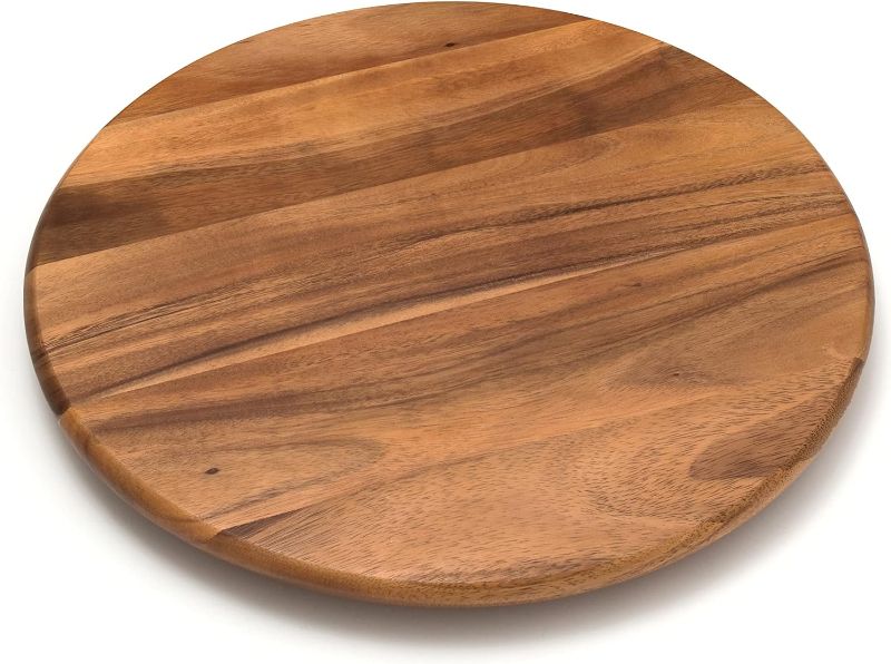 Photo 1 of **Cracked On Both Sides**Lipper International Acacia Wood 18" Lazy Susan Kitchen Turntable & International Acacia Wood 10" Kitchen Turntable Turntable