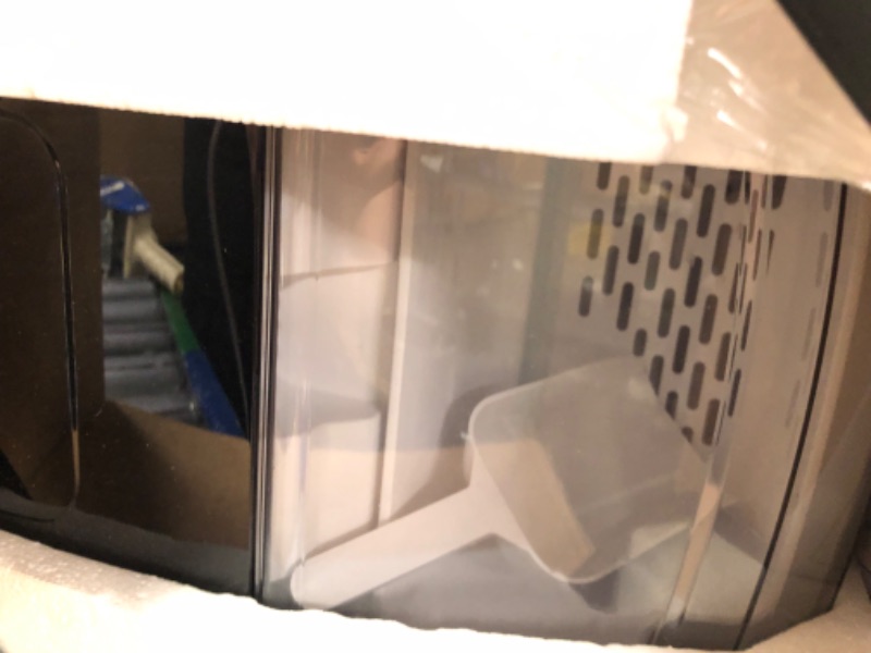 Photo 1 of Nugget Countertop Ice Maker with Soft Chewable Pellet Ice, Pebble Portable Ice Machine, 34lbs Per Day, Self-Cleaning, Sonic Ice, One-Click Operation, for Kitchen,Office Stainless Steel Black 34Lbs/24H Stainless Steel Black 1